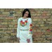 Embroidered dress "Ukrainian Bouquet" gray